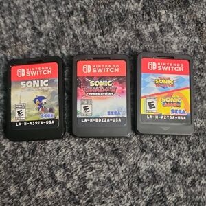 SEGA Sonic Game Cartridge Set Of 3 for Nintendo Switch